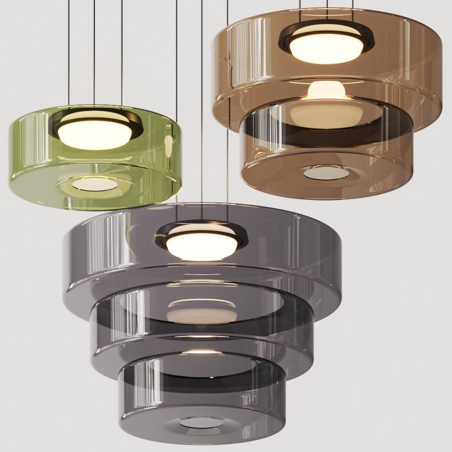 Moderne Deckenlampe mit getöntem Glasdesign