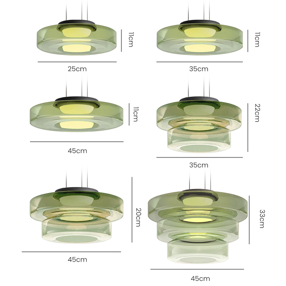 Moderne Deckenlampe mit getöntem Glasdesign