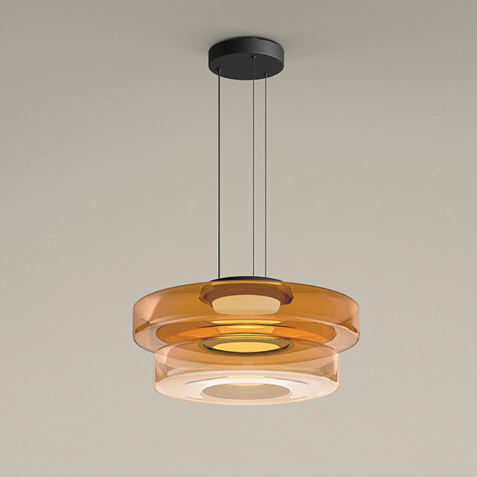 Moderne Deckenlampe mit getöntem Glasdesign