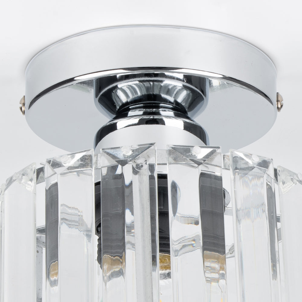 Quadratische Kristall-Deckenlampe mit Lichteffekt
