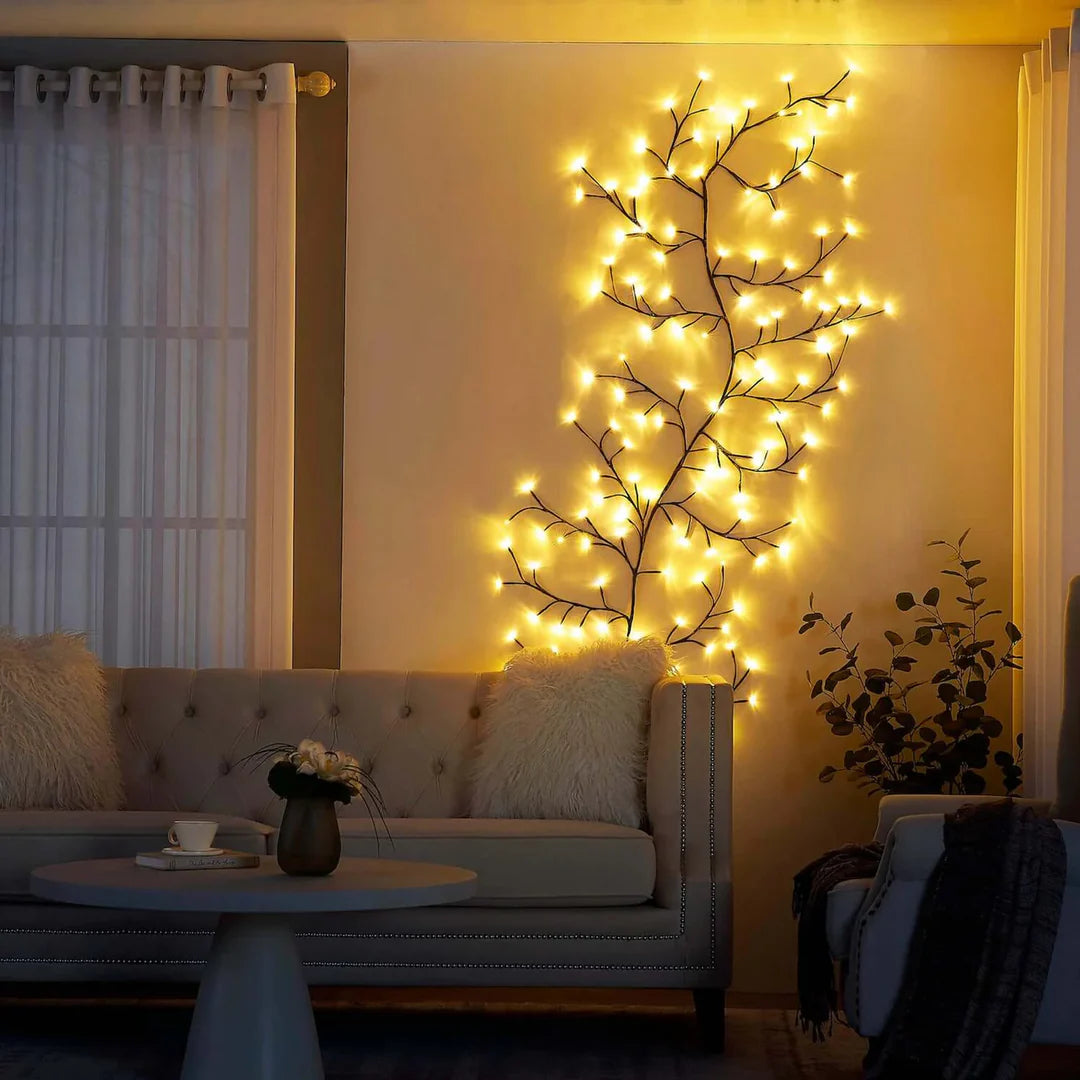 LED-Wandleuchte im Kirschblütenzweig-Design