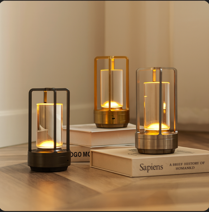 Kabellose LED Ambientelampe – Minimalistische Designer Tischleuchte