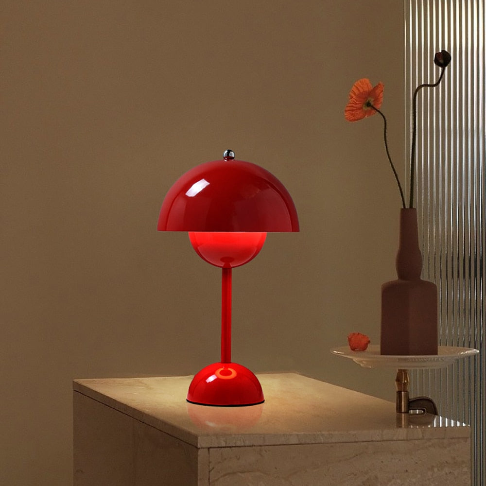 Pilz Tischlampe im Retro-Design