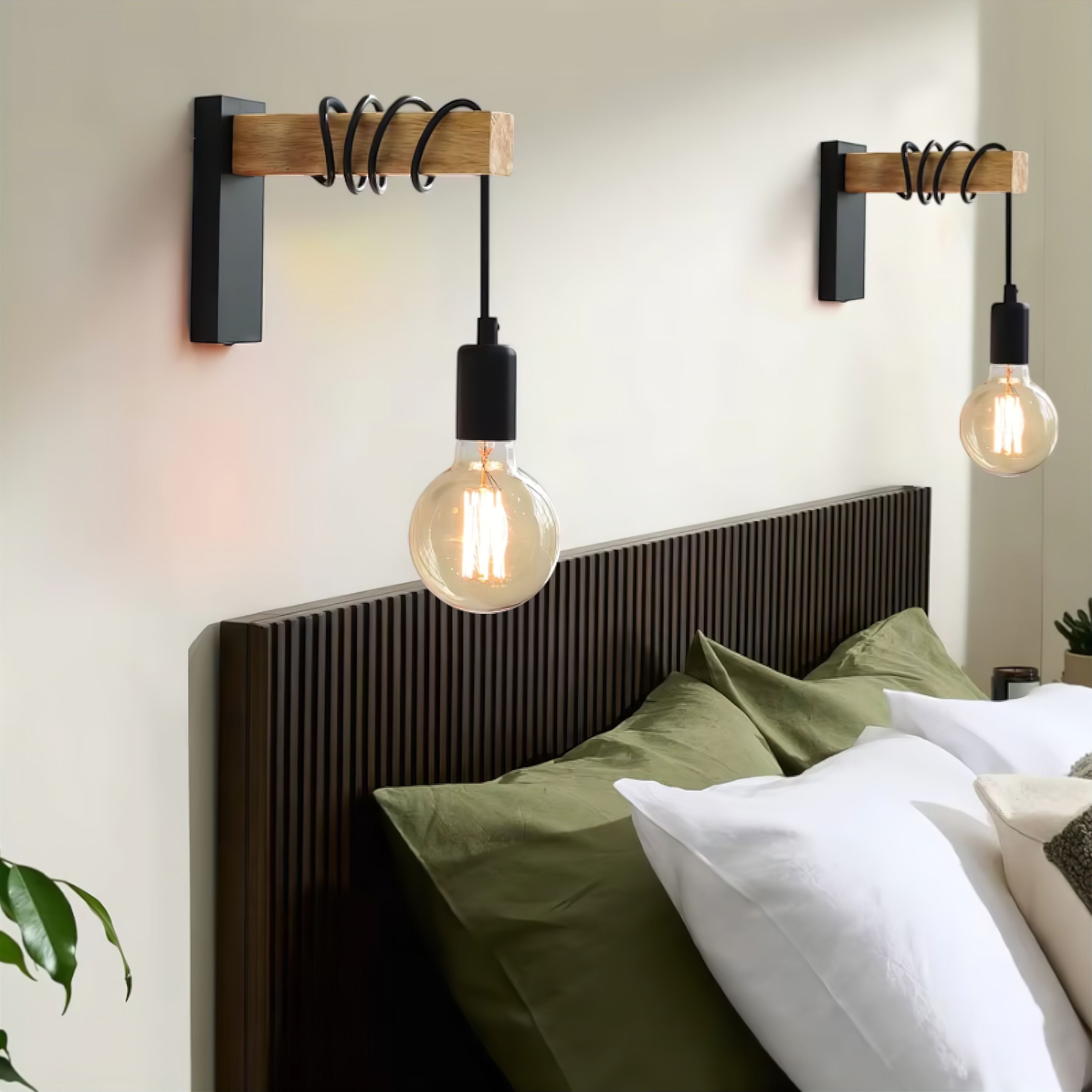 Vintage Wandleuchte mit Holzarm – Retro Design fürs Zuhause