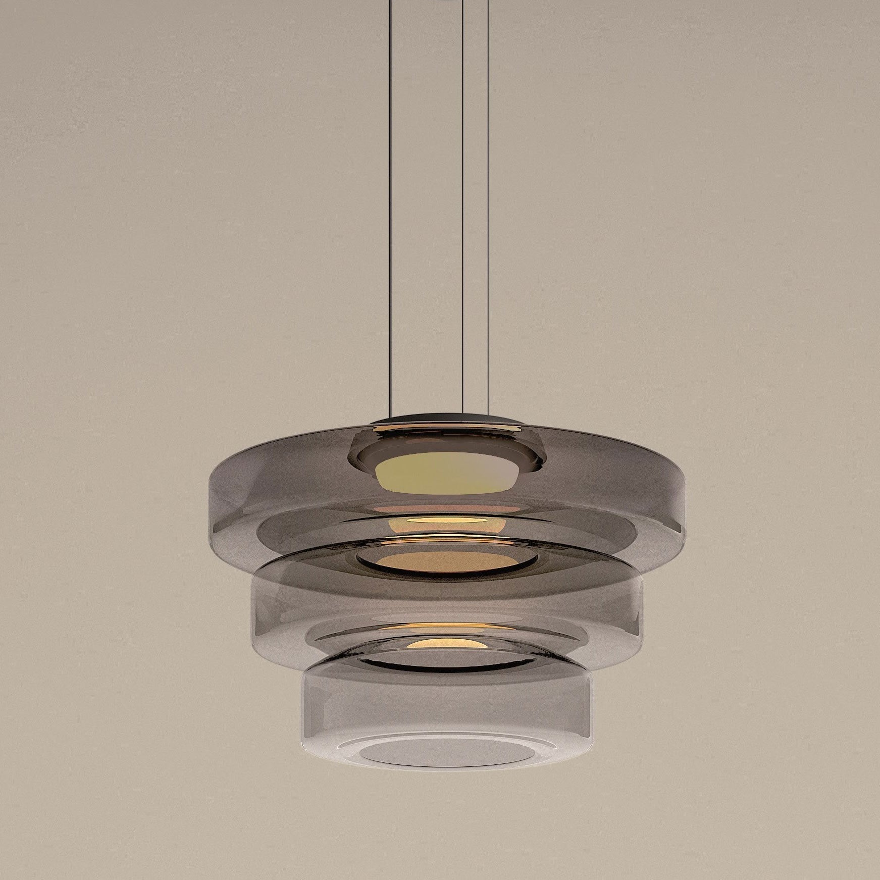 Moderne Deckenlampe mit getöntem Glasdesign