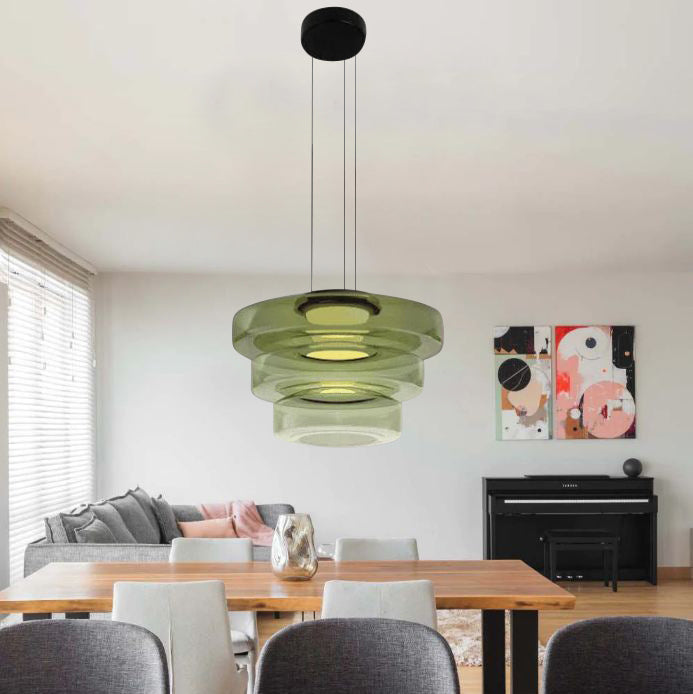 Moderne Deckenlampe mit getöntem Glasdesign
