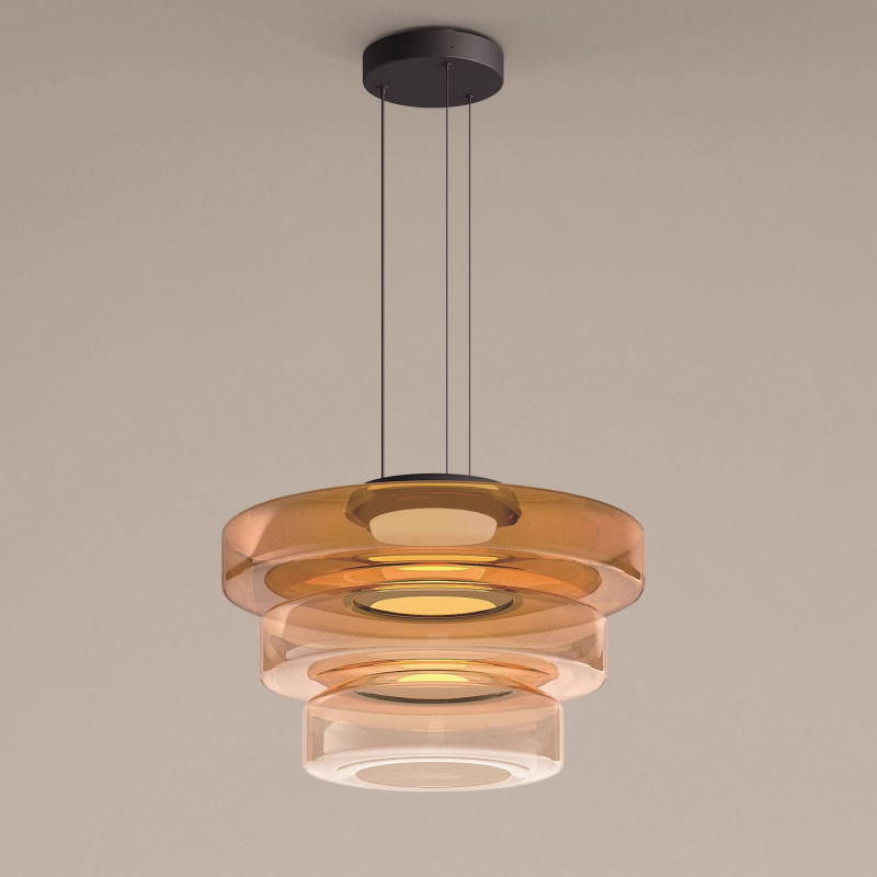 Moderne Deckenlampe mit getöntem Glasdesign