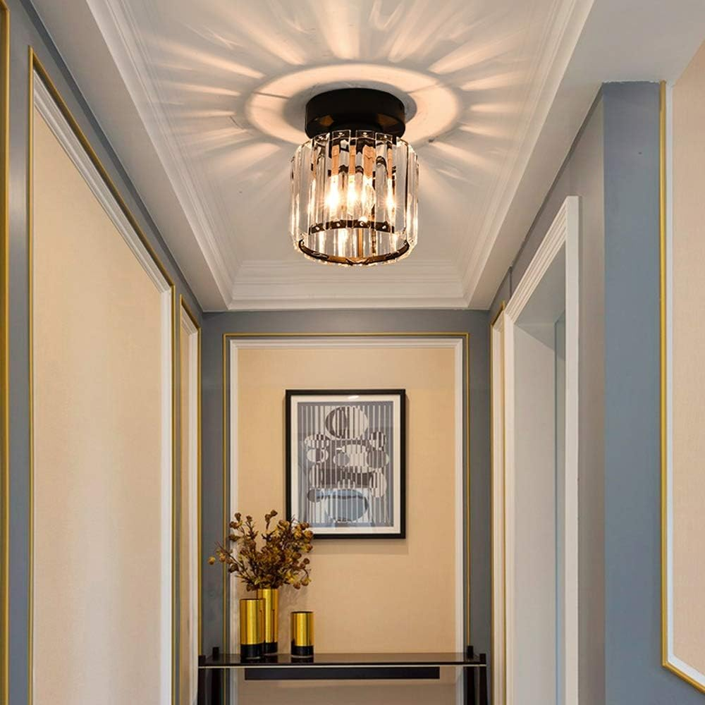 Quadratische Kristall-Deckenlampe mit Lichteffekt