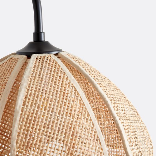 Rattan Wandlampe im Vintage-Stil