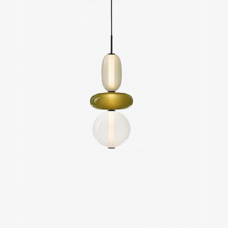 Moderne Glas Deckenlampe – Bunte Pendelleuchte im Skandinavischen Design