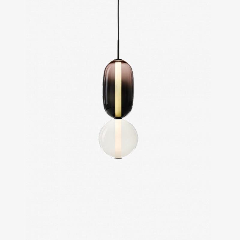 Moderne Glas Deckenlampe – Bunte Pendelleuchte im Skandinavischen Design