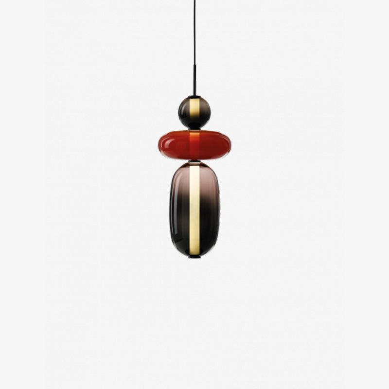Moderne Glas Deckenlampe – Bunte Pendelleuchte im Skandinavischen Design