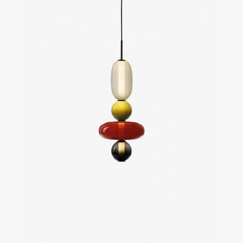 Moderne Glas Deckenlampe – Bunte Pendelleuchte im Skandinavischen Design