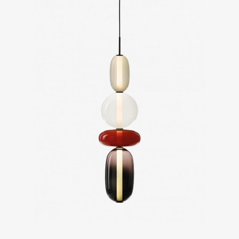 Moderne Glas Deckenlampe – Bunte Pendelleuchte im Skandinavischen Design