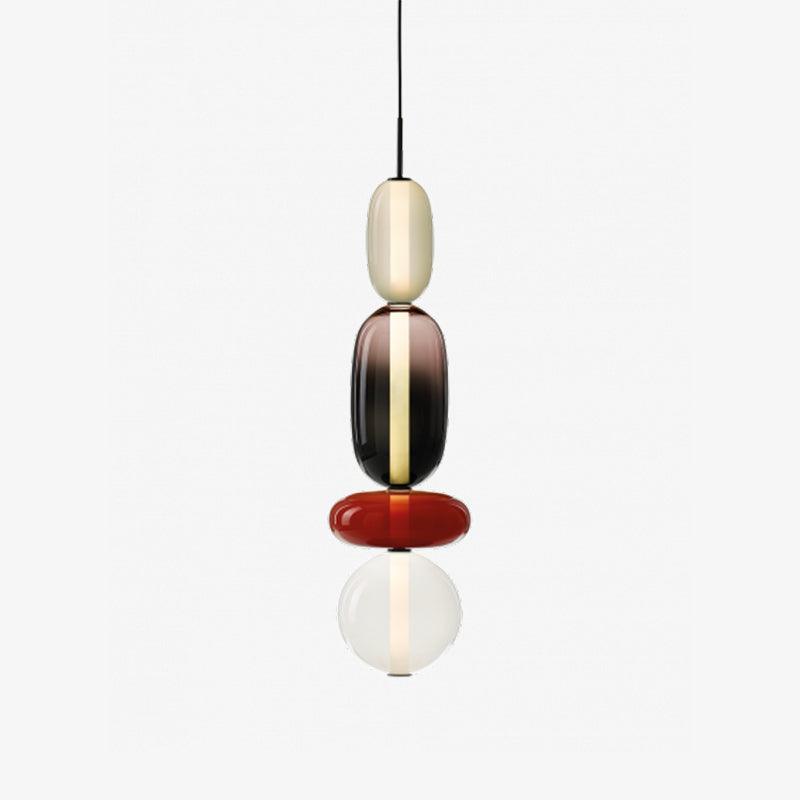Moderne Glas Deckenlampe – Bunte Pendelleuchte im Skandinavischen Design