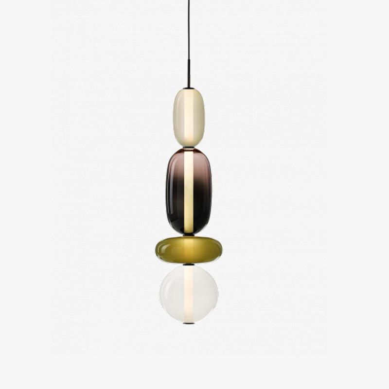 Moderne Glas Deckenlampe – Bunte Pendelleuchte im Skandinavischen Design