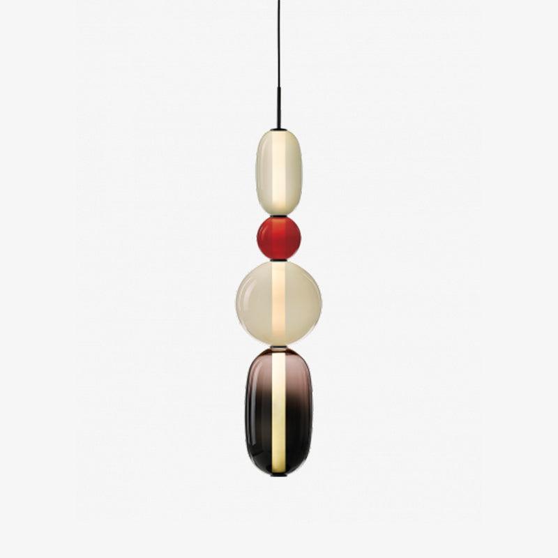 Moderne Glas Deckenlampe – Bunte Pendelleuchte im Skandinavischen Design