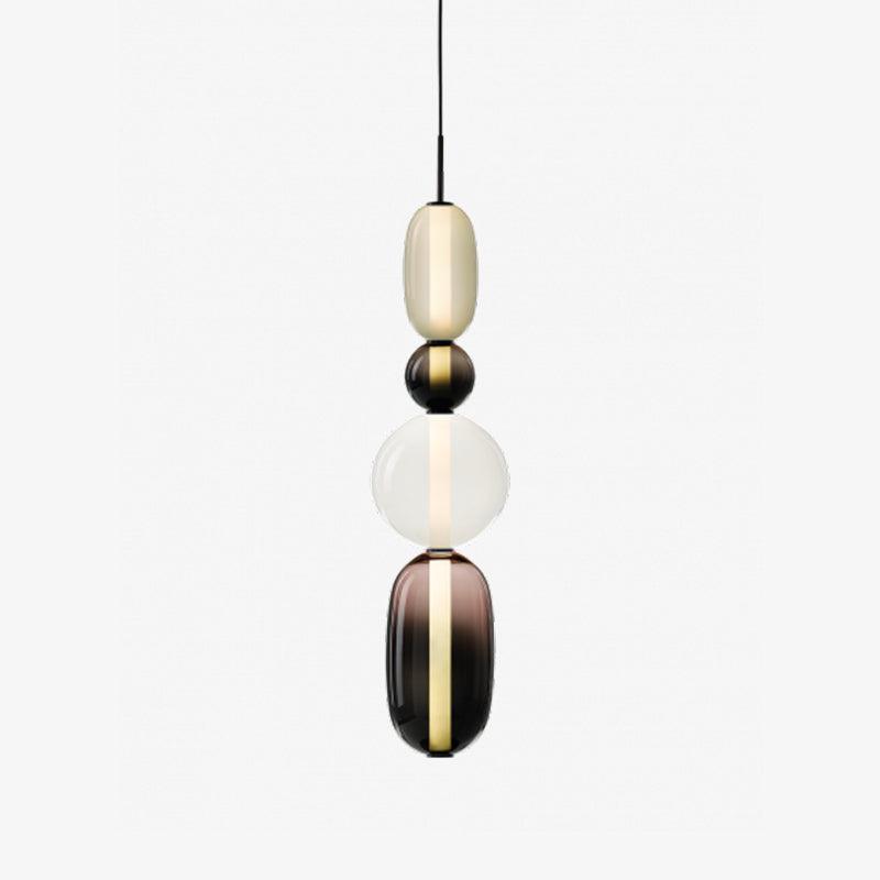 Moderne Glas Deckenlampe – Bunte Pendelleuchte im Skandinavischen Design