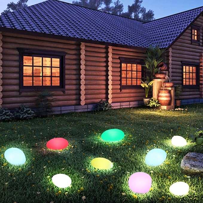 Solar Gartenleuchte Stein-Design – Warmes LED Licht für Außen