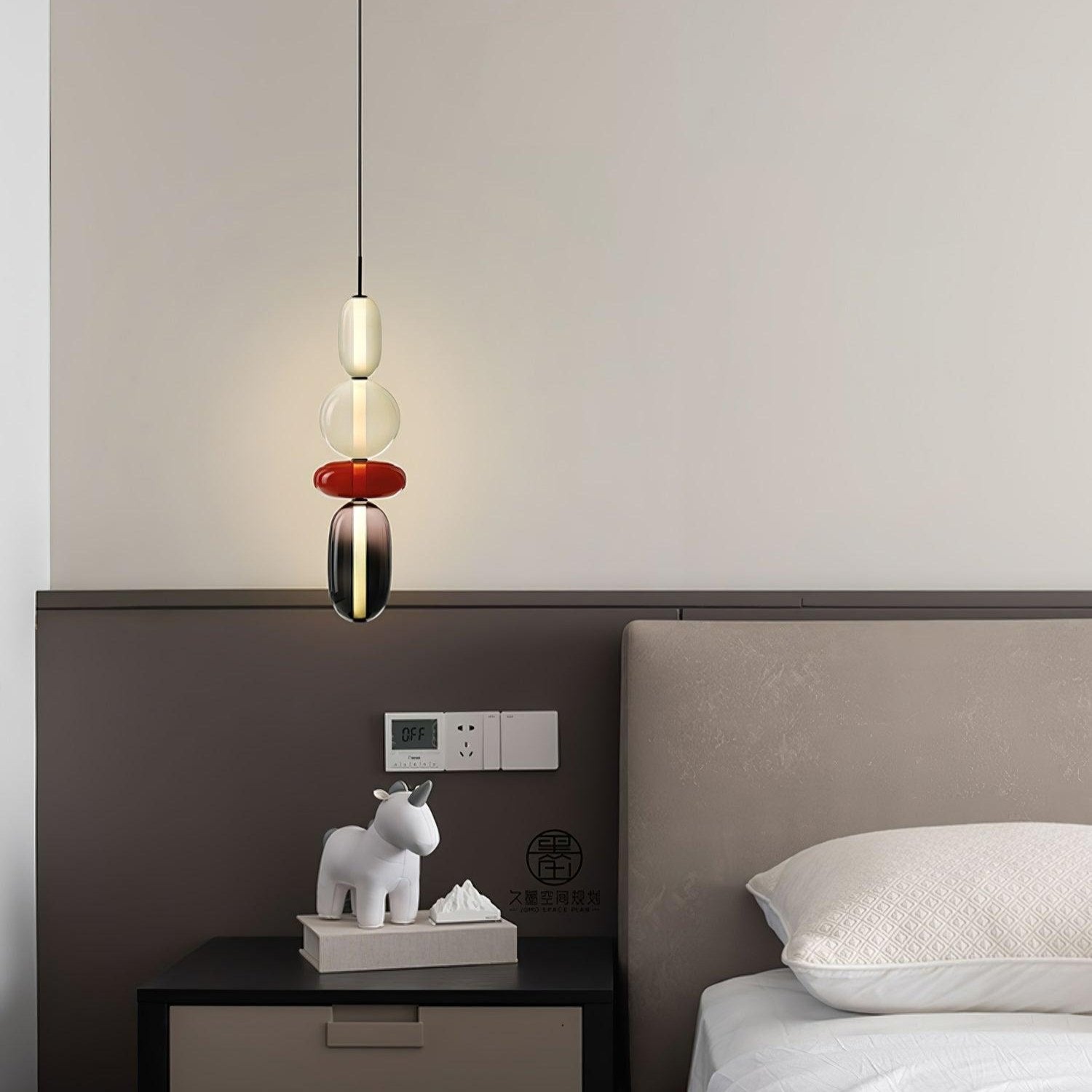 Moderne Glas Deckenlampe – Bunte Pendelleuchte im Skandinavischen Design