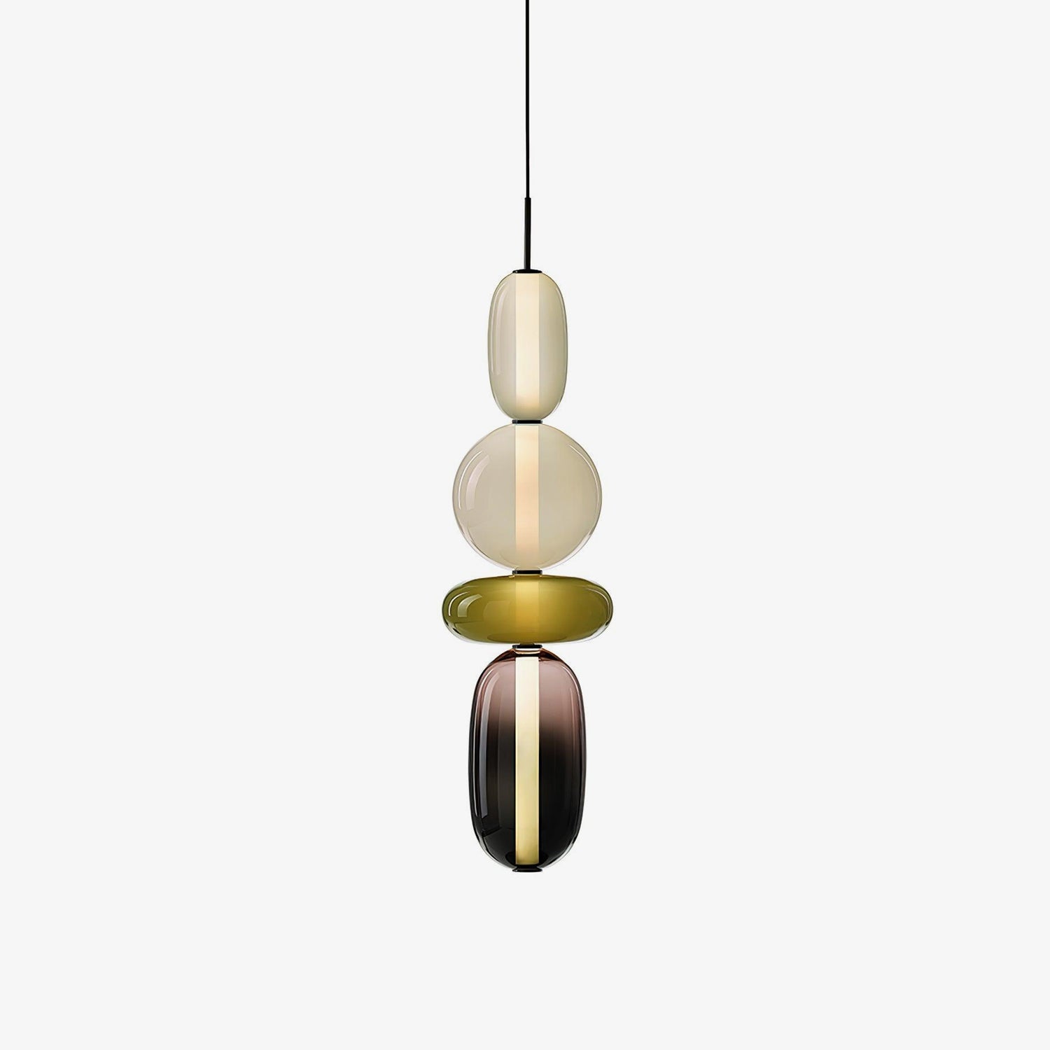 Moderne Glas Deckenlampe – Bunte Pendelleuchte im Skandinavischen Design