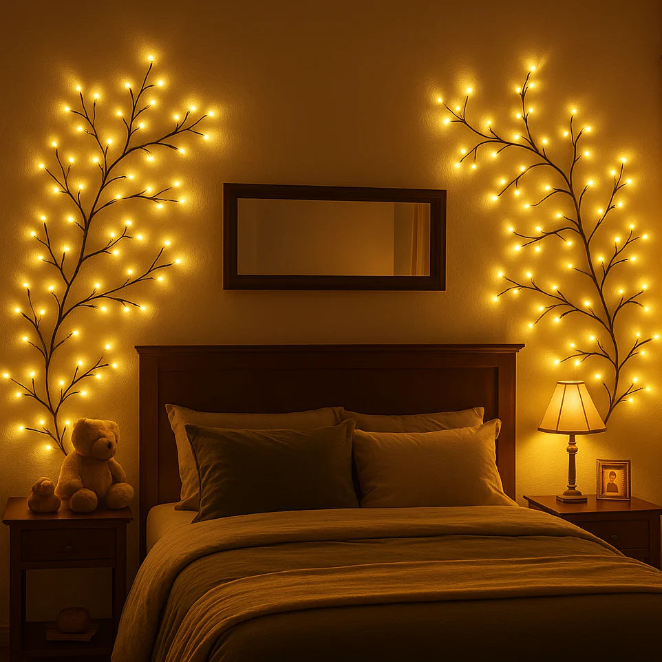 LED-Wandleuchte im Kirschblütenzweig-Design
