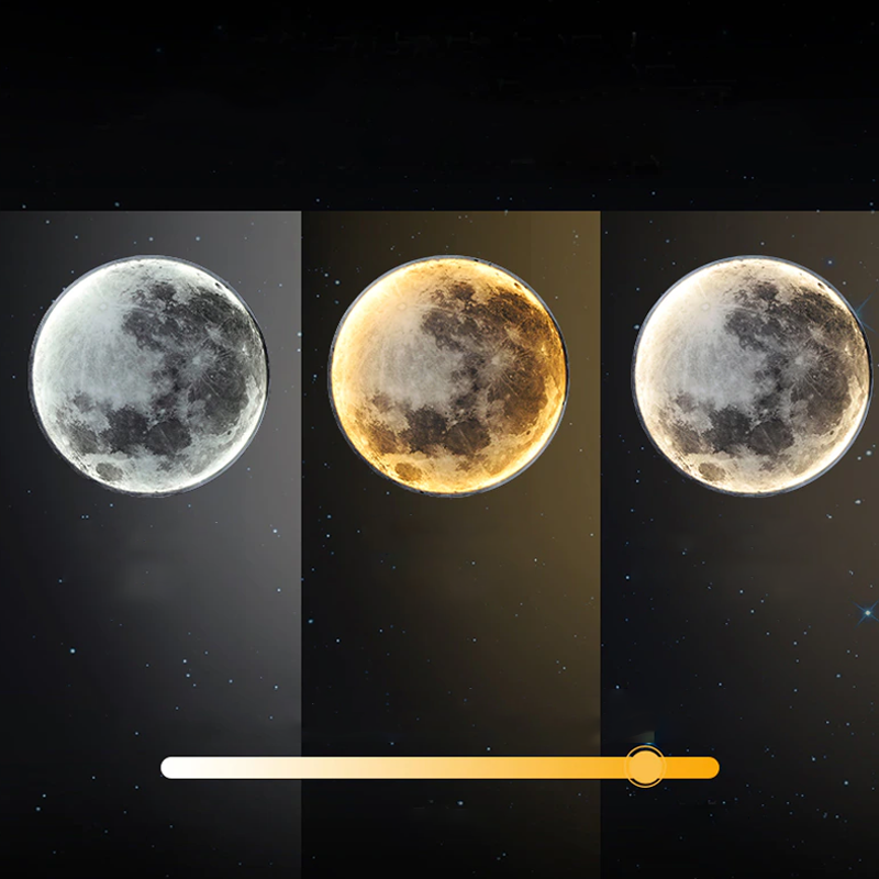 Leuchtende Mond-Wanddeko
