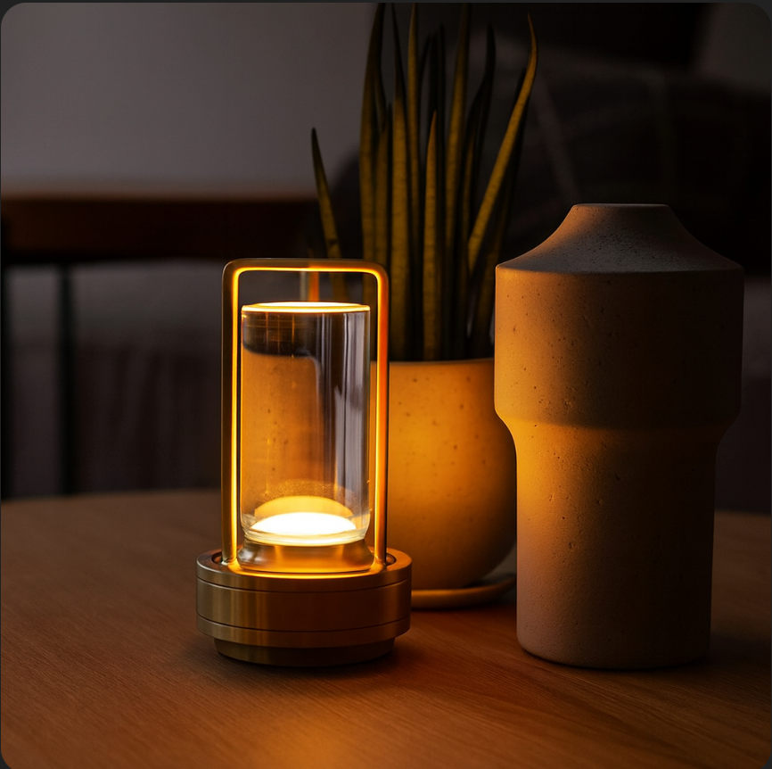 Kabellose LED Ambientelampe – Minimalistische Designer Tischleuchte