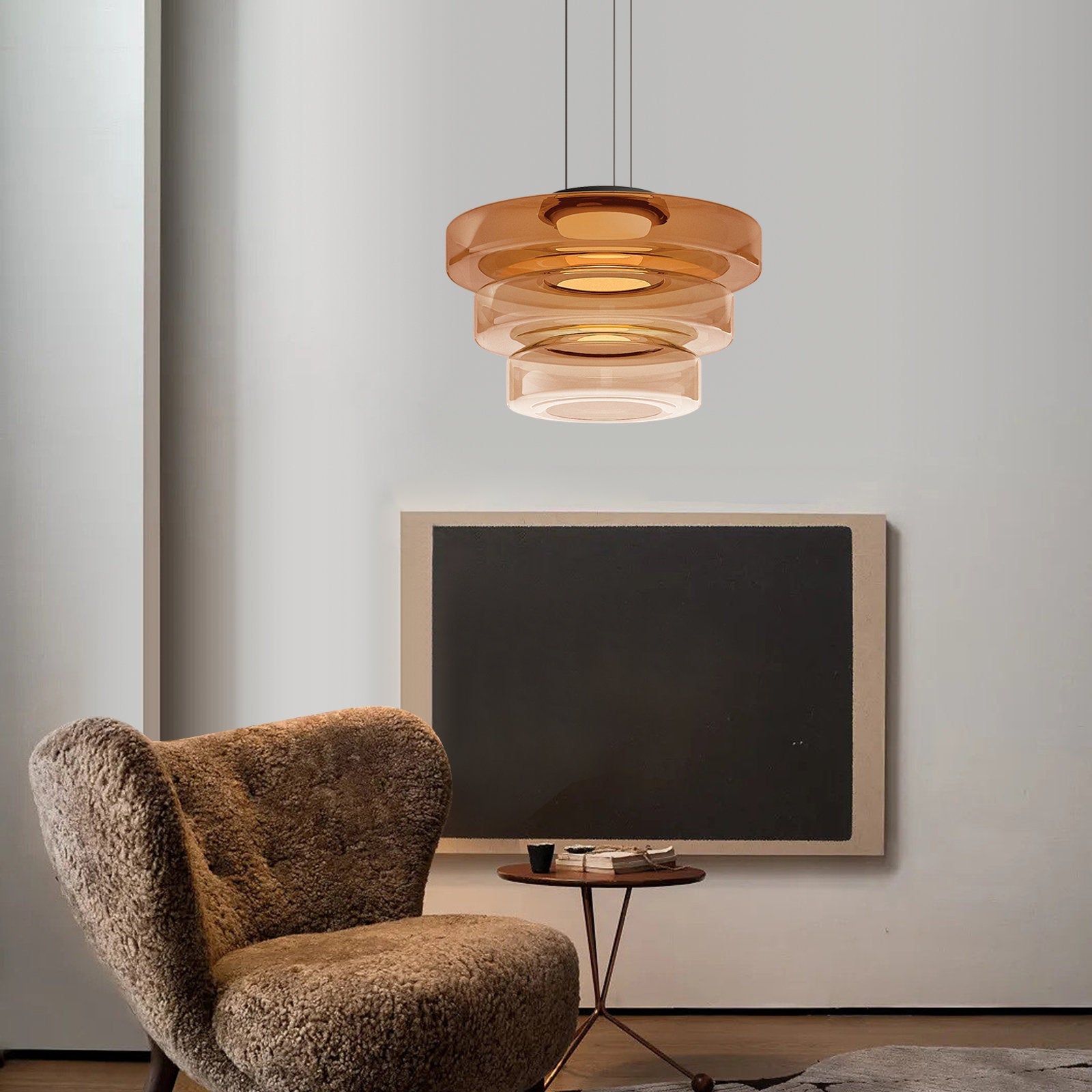 Moderne Deckenlampe mit getöntem Glasdesign