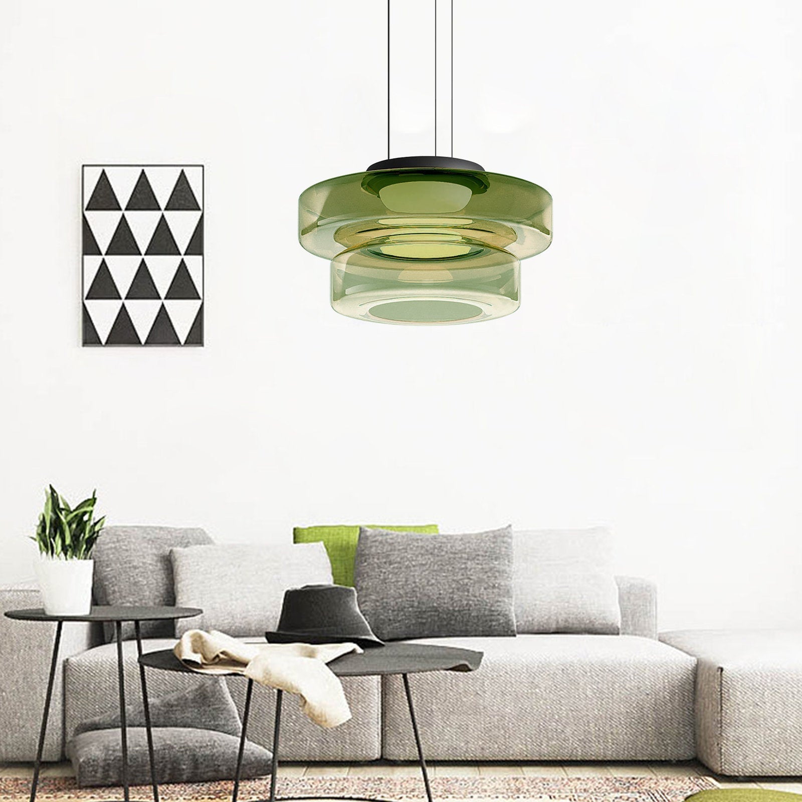 Moderne Deckenlampe mit getöntem Glasdesign