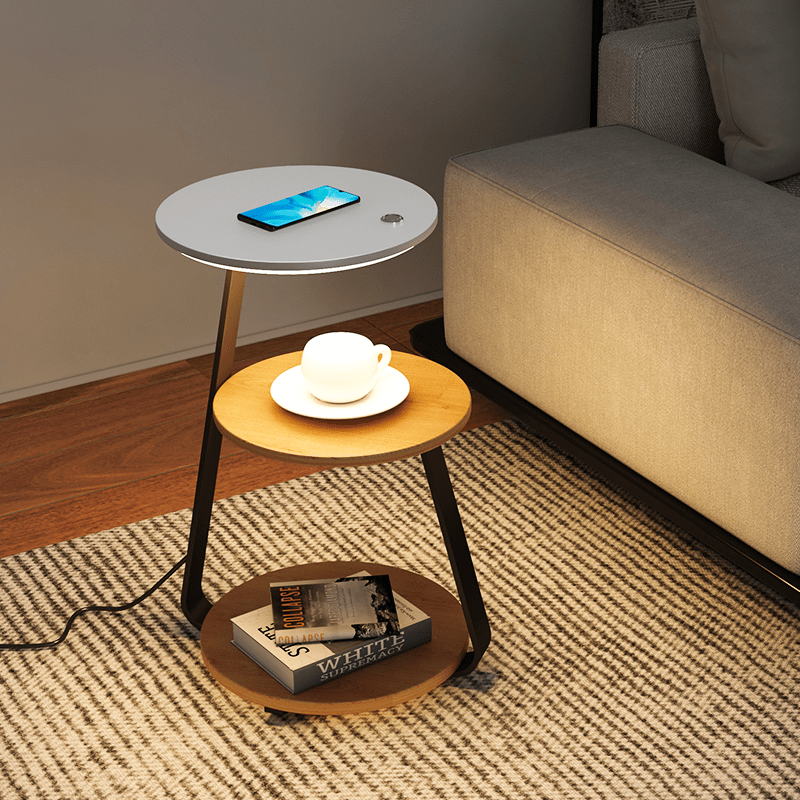 LED Beistelltisch mit Ablage – Modern & Stilvoll