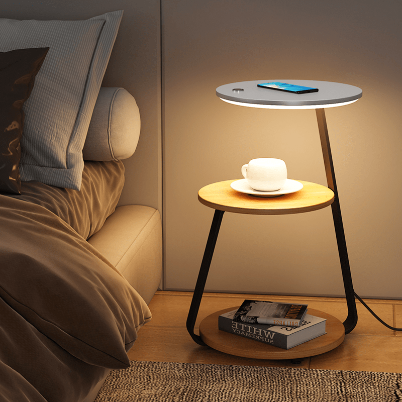 LED Beistelltisch mit Ablage – Modern & Stilvoll