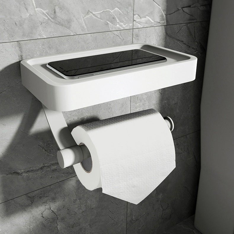 Wandmontierter WC-Rollenhalter mit Ablage – Modern & Platzsparend
