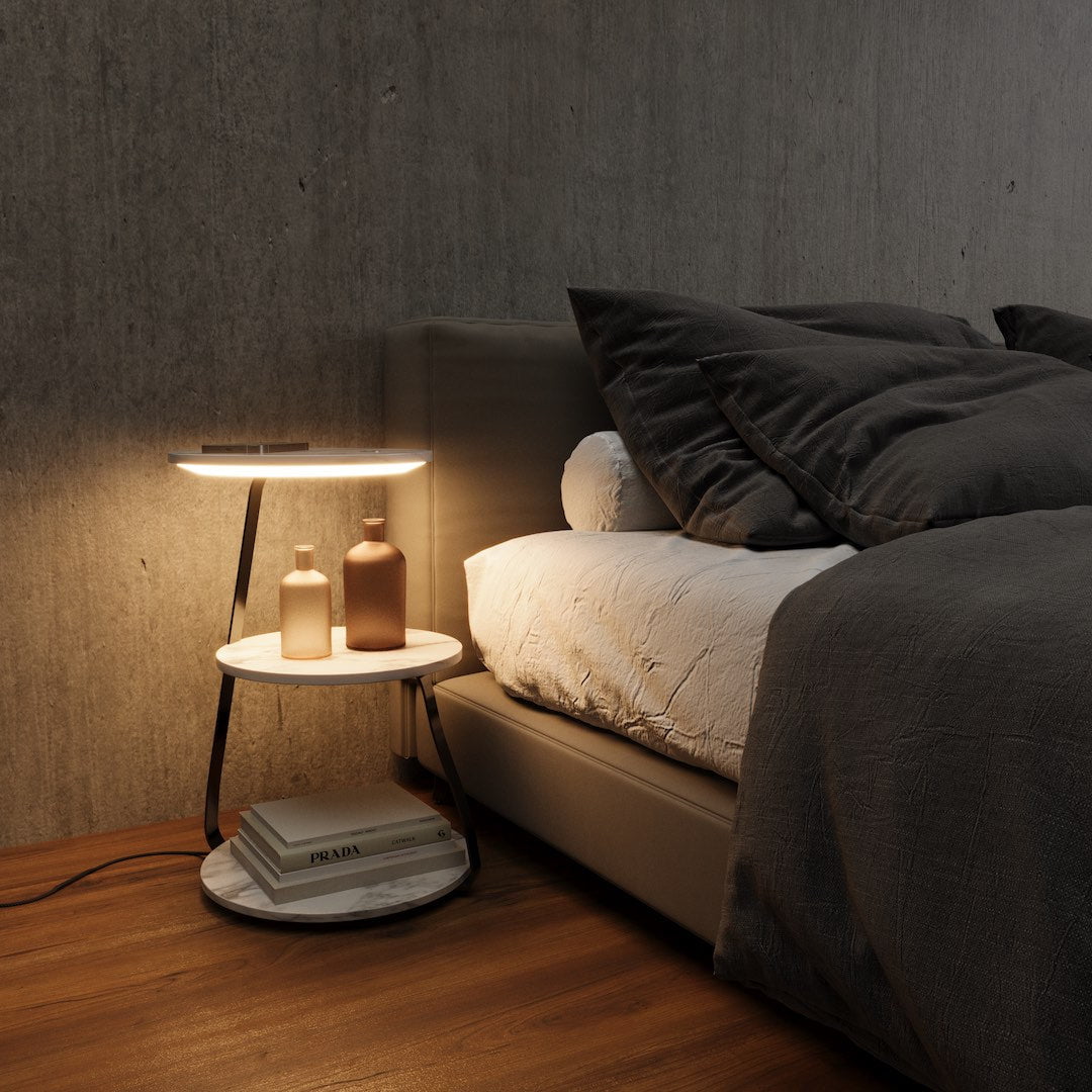 LED Beistelltisch mit Ablage – Modern & Stilvoll